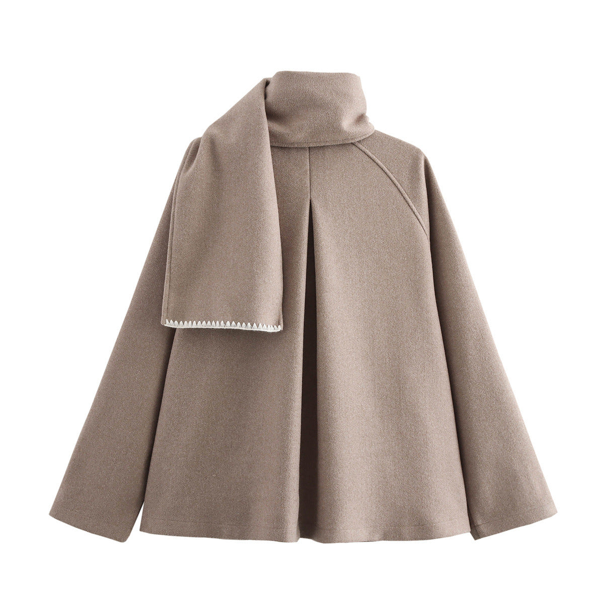 Gaelle Wool Scarf Coat