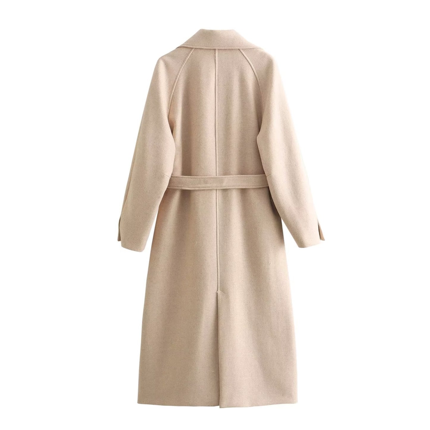 Evelina Long Belted Wool Blend Coat