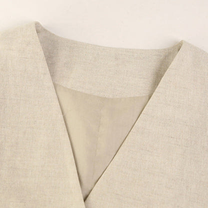 Gilet en lin boutonné Fiorella