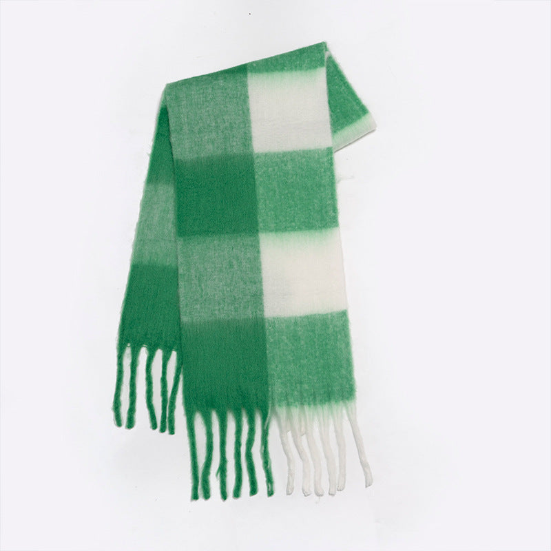 Quinn Tassel Plaid Scarf