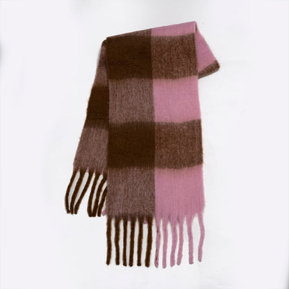 Quinn Tassel Plaid Scarf