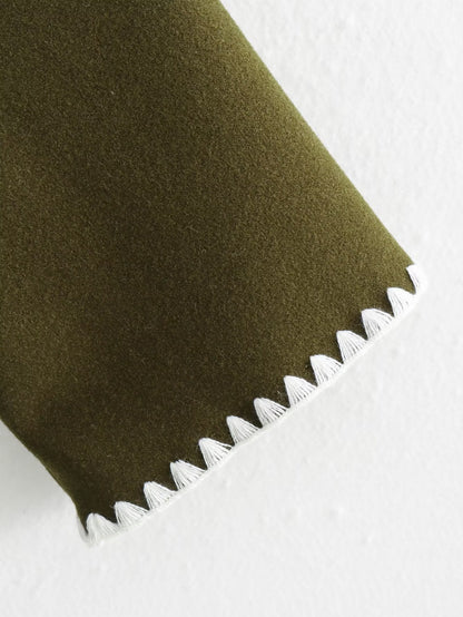 Kiyana Stickerei Trim Schal Mantel