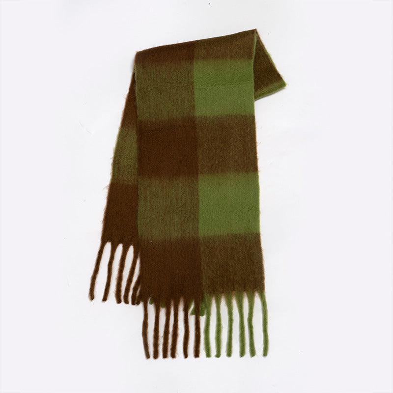 Quinn Tassel Plaid Scarf