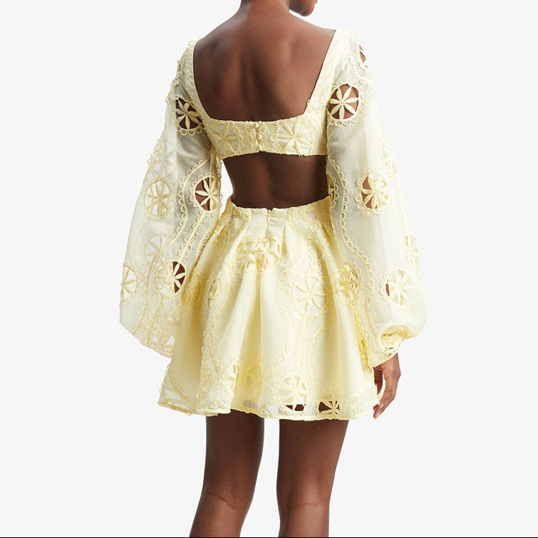 Primavera - Robe babydoll brodée