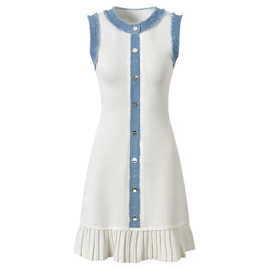 Janet Button-Front Shift Dress