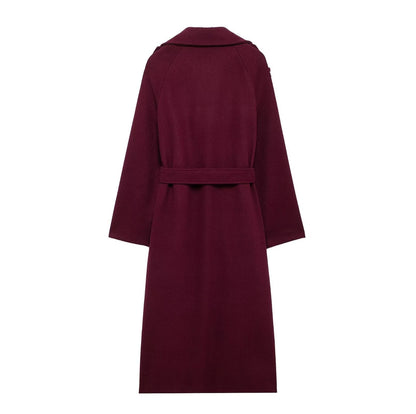 Elara Womens Burgundy Coat