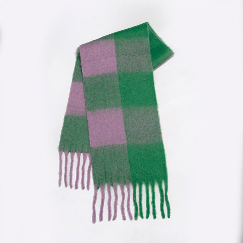 Quinn Tassel Plaid Scarf