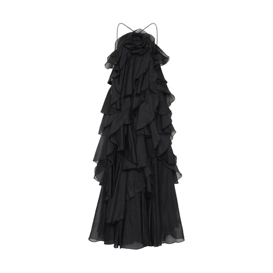Latoya Ruffled Open-Back Wedding Guest Dress