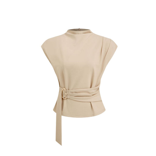 Camille Mock-Neck Dressy Top