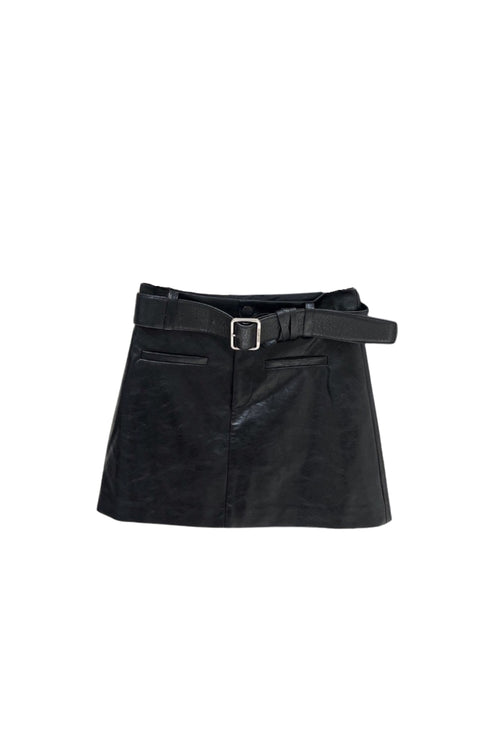 Raven Faux Leather Mini Skirt