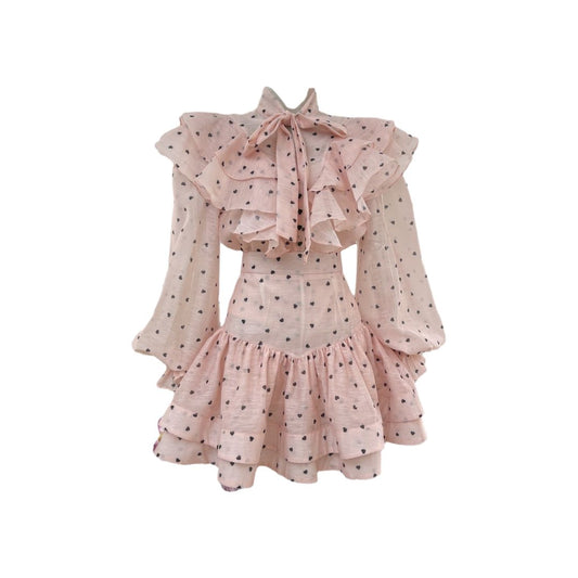 Ensemble à pois à volants Rosalie