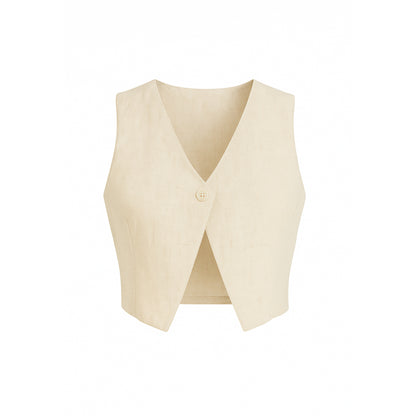 Gilet en lin boutonné Fiorella