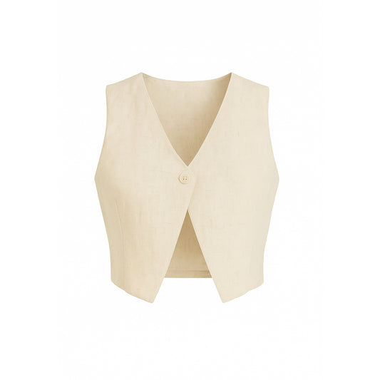 Gilet en lin boutonné Fiorella