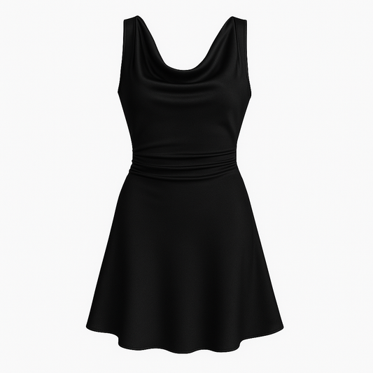 Adelaide - Mini robe en satin à dos ouvert