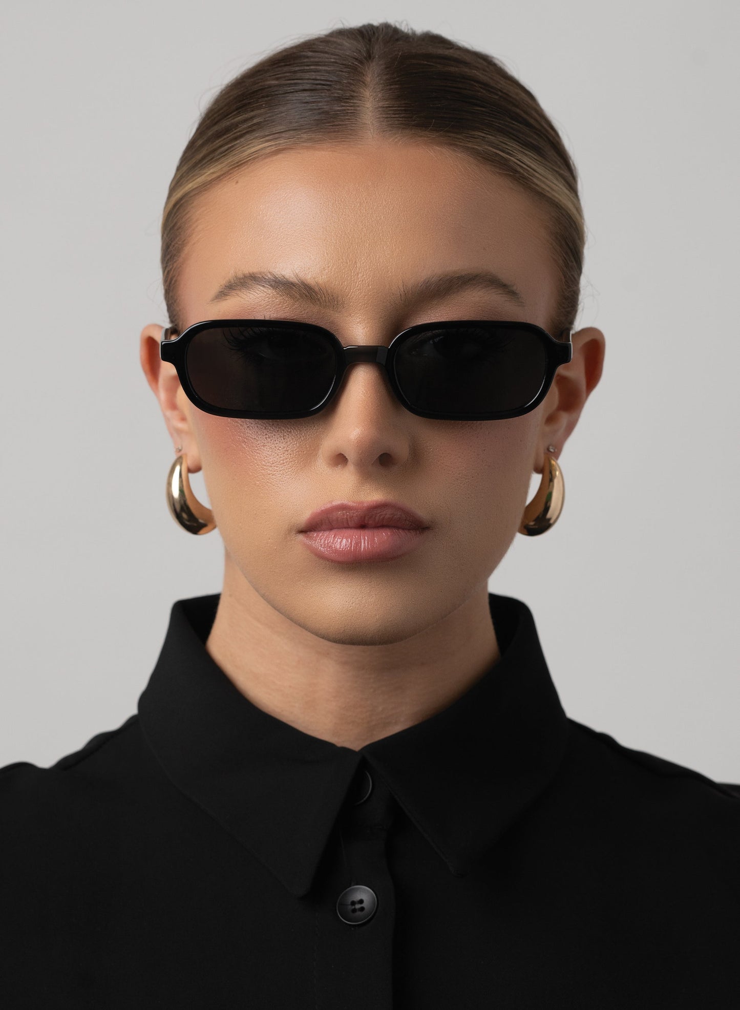 Nerissa Rectangular Retro Sunglasses