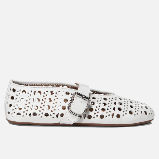 Olandria Leather Laser Cut Flats