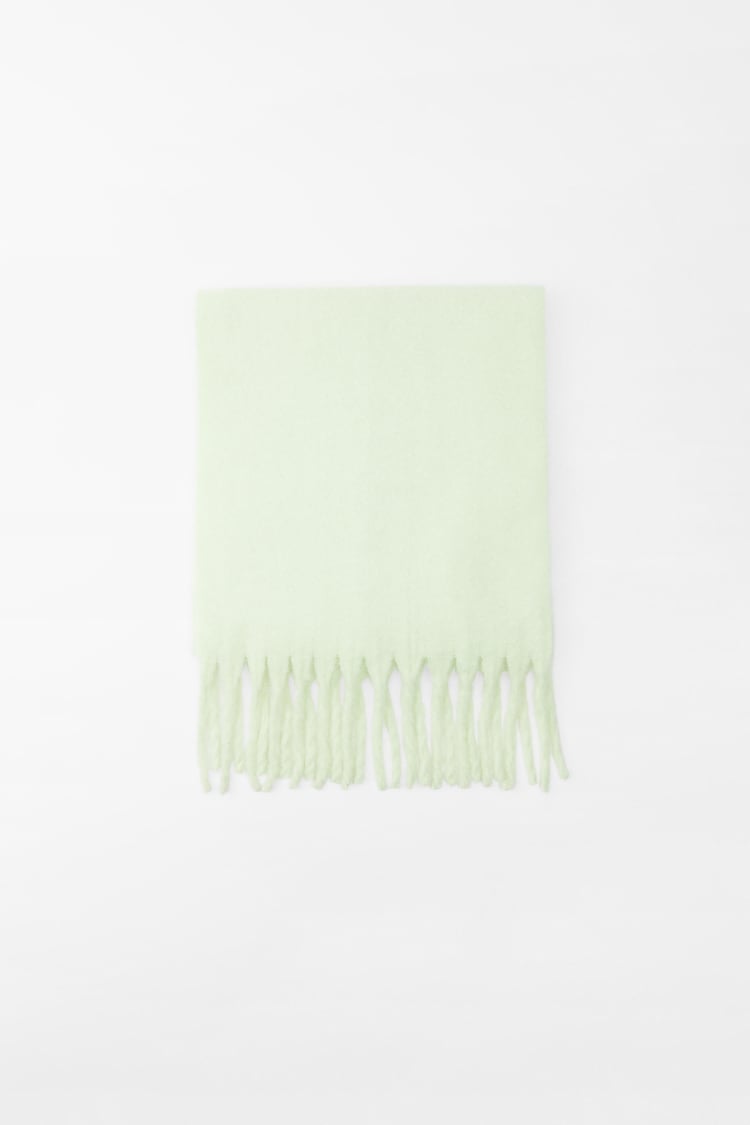 Penelope Plain Fringed Chunky Scarf